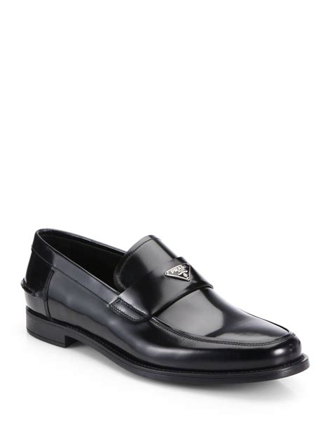 prada black loafers mens|prada loafers men's sale.